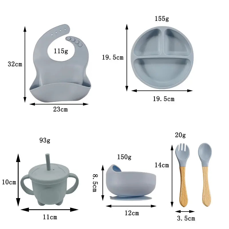 Food Safe Silicone Bib Set